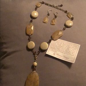 Beautiful natural colored necklace and earrings